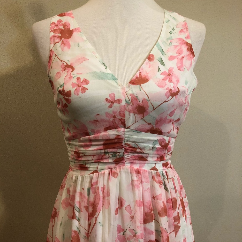 NWOT Leith White & Pink Floral Print Maxi Dress - Picture 4 of 10